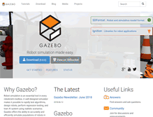 Tablet Screenshot of gazebosim.org